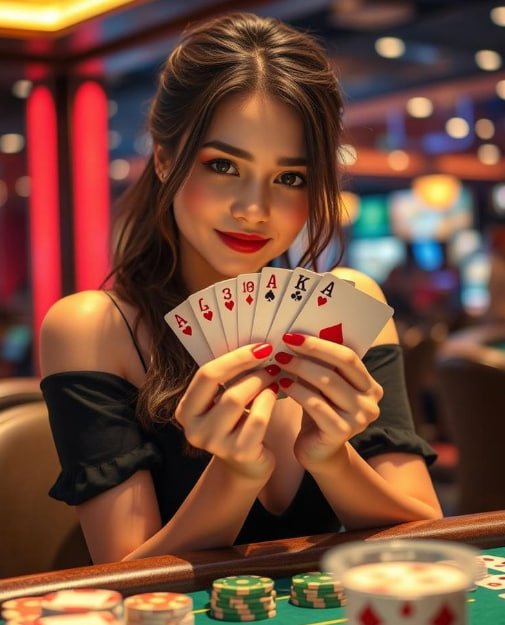 rapi138 card game table interface showing blackjack dealer hand and player options